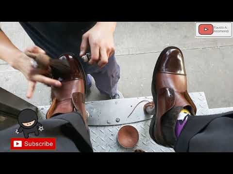 S4E14  youngest shoe shiner of amigo danny shoe shiner team #ASMR #shoeshine #faustoarizmendi