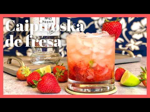 🍓CAIPIROSKA de FRESA ► Cómo Hacer Cóctel de FRESAS con VODKA