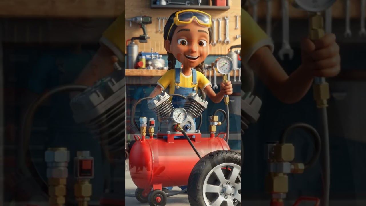Electric Air Compressor Repair Animation #shorts