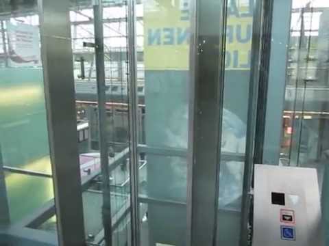 ThyssenKrupp scenic traction elevator at Düsseldorf airport