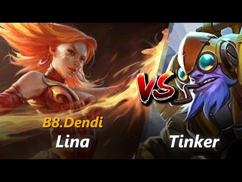How to Lina mid vs Tinker (feat. Dendi) | First 7 minutes
