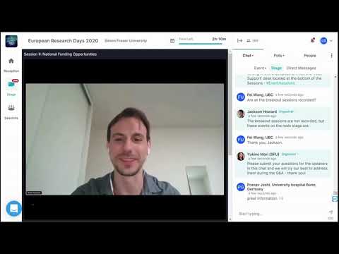 European Research Days 2020 • Day 2 Session 2 • EURAXESS North America & SFU
