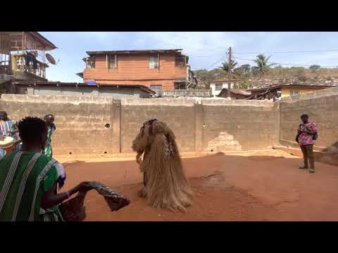 Goboi Mask by Sabanoh Players - Mountain Cut, Freetown, Sierra Leone, April 2022