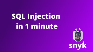 SQL Injection explained in 1 minute