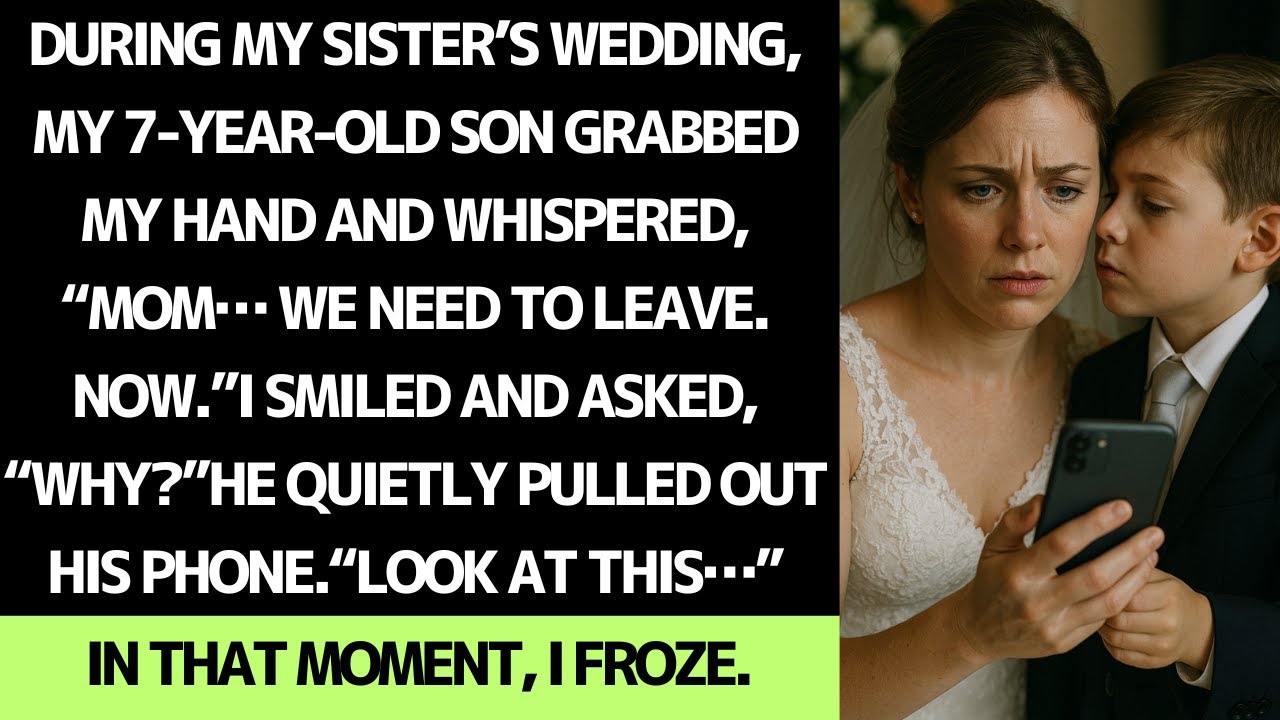 My 7-year-old son told me to run away at my sister’s wedding…