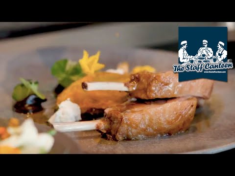 Andrej Prokes creates a Lamb Rack, braised shoulder cassoulet, goats curd and Black garlic recipe