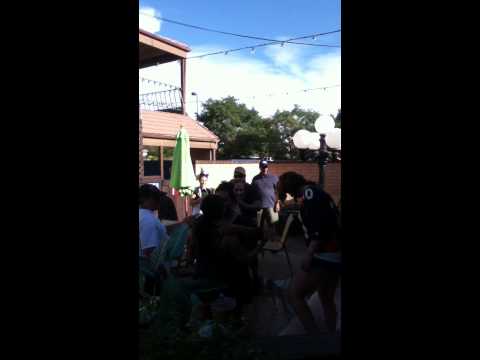 Waitresses at Shorty's doing ice bucket challenge after Broncos game...