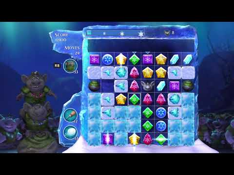 Frozen Free Fall: Snowball Fight Level 201 Walkthrough, No Power Ups