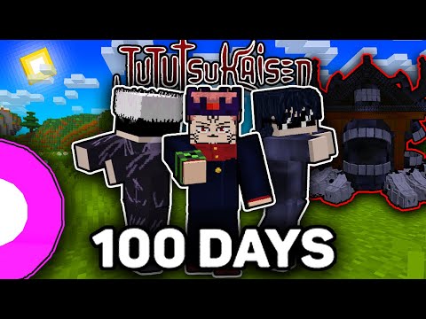 Zeefski - We Spent 100 Days in Jujutsu Kaisen Minecraft [3 Friends]