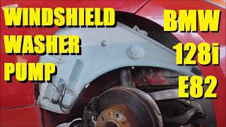 How to replace windshield washer pump  BMW 128i E82