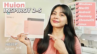 Huion Inspiroy 2-S H641P in Sakura Pink (Unboxing, Testing and First Impression) ❤︎ | Emmy Lou