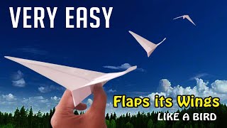 how to make a paper airplane that flaps its wings Easy Tutorial