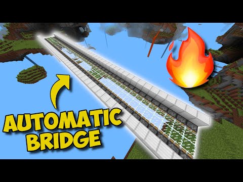 (1.16+) Easy AUTOMATIC BRIDGE In Minecraft! - Redstone Bridge Tutorial