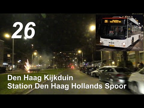 HTM lijn 26: Kijkduin - Station Den Haag HS - Garage Telexstraat | omleiding | HTM 1023 | '22