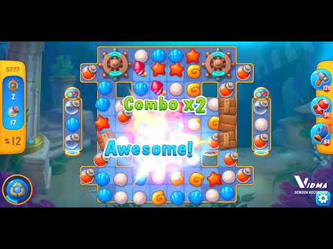 Fishdom. 5777 level no boosters and diamonds - 20 moves