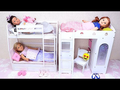 Baby Dolls new house with furniture toys! Play Toys creative ideas