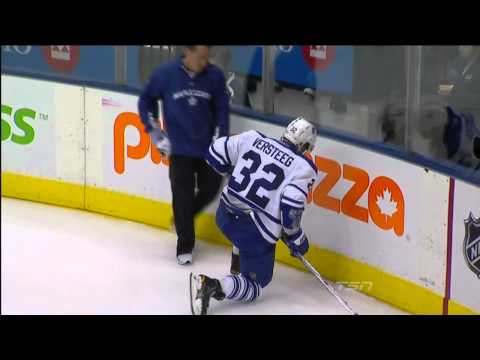 Ryan Callahan Elbow on Kris Versteeg - Oct 21st 2010 (HD)