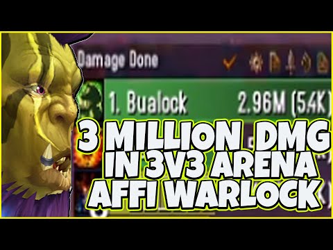 3 MILLION DAMAGE IN 3v3 AS AFFLICTION WARLOCK IS TRIPPLE UA REALLY BETTER THAN DEATHBOLT? 9.1.5