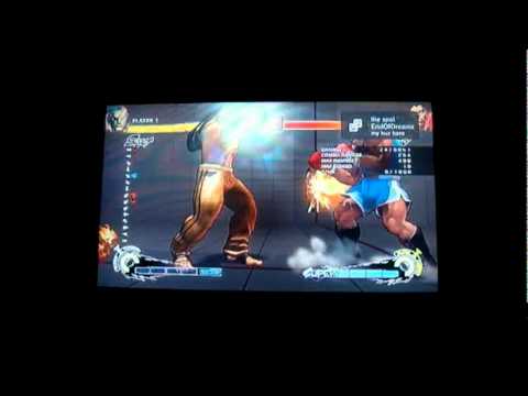 SSF4 Sagat's Crossup J.RH, and some Combos