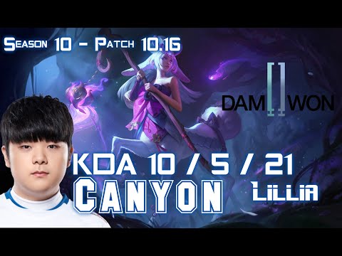 DWG Canyon LILLIA vs ELISE Jungle - Patch 10.16 KR Ranked
