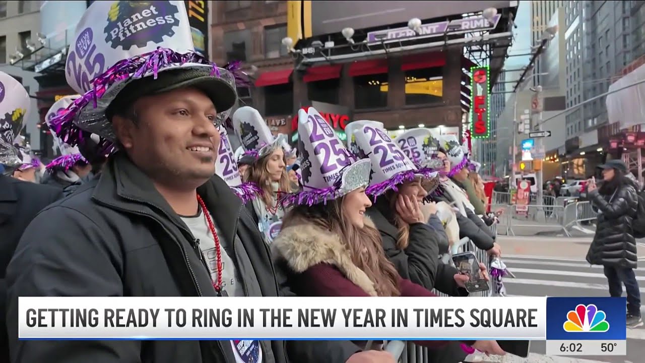 Getting ready to ring in the New Year 2025 in Times Square | NBC New York