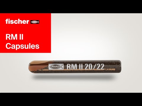 fischer Resin capsule RM II | The bonded anchor for cracked concrete without drill hole cleaning