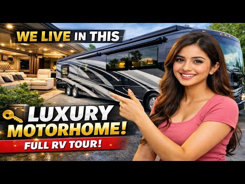 We LIVE in This LUXURY MOTORHOME - (FULL RV TOUR)