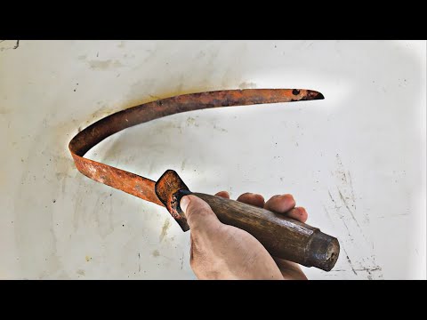 Restoration abandoned classic sword - Restore a rusty curved sword