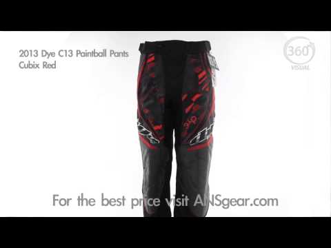 2013 Dye C13 Paintball Pants - Cubix Red - Visual 360