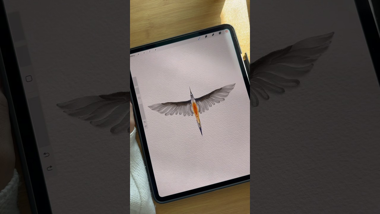 Procreate Watercolor Bird #procreatetutorials #procreate #procreatebrushes