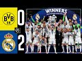 Borussia Dortmund 0 2 Real Madrid HIGHLIGHTS Champions League Final 2023 24