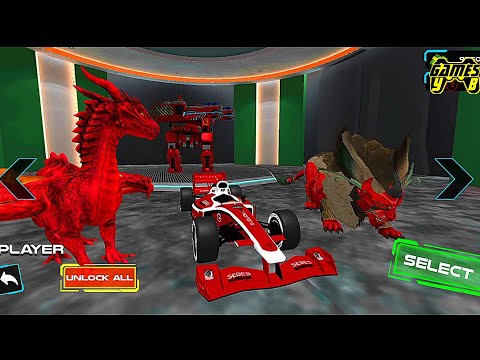 Dragon Formula Car Lion Robot Transformation Game #3 - Android Gameplay