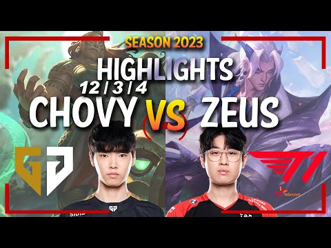 GEN Chovy vs T1 Zeus - Chovy ILLAOI vs YONE - HIGHLIGHTS - KR SoloQ Ranked