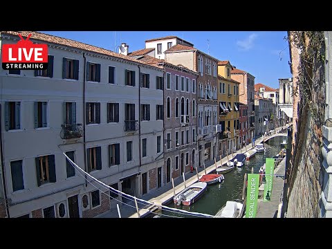 🔴 Venice Italy Live WebCam - The View on Canal from Hotel Pausania