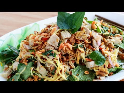 Mango Salad Recipe - Spicy Green Mango Salad with Smoked Fish