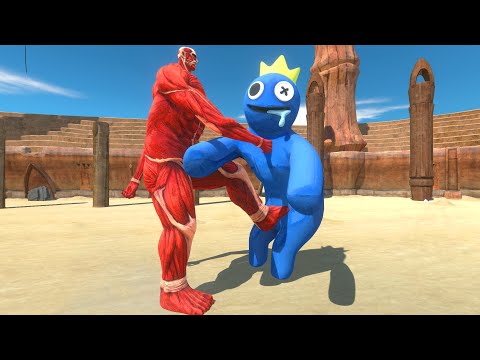 Colossal Titan vs Rainbow Friends Blue - Animal Revolt Battle Simulator