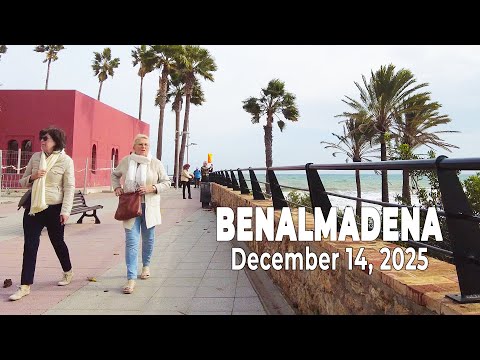Benalmadena December 14, 2025 Promenade Walk Malaga Costa del Sol Spain [4K]