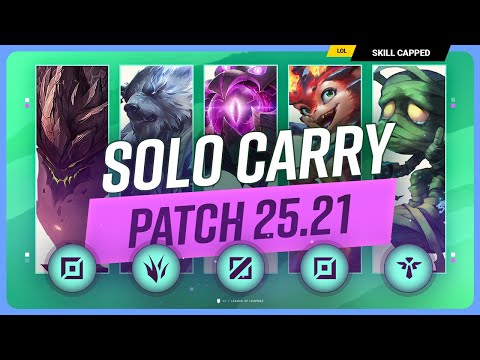 The NEW BEST SOLO CARRY CHAMPIONS on PATCH 25.21 - League of Legends