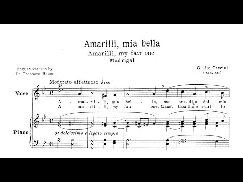 Amarilli, mia bella (G. Caccini) - G Minor Piano Accompaniment - Karaoke