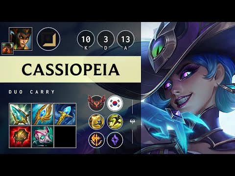 Cassiopeia Carry vs Ezreal - KR Grandmaster Patch 25.13