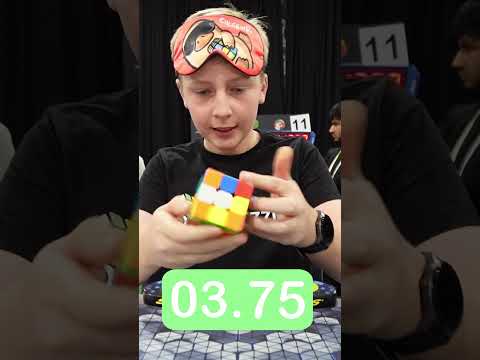 World Record - Rubik's Cube Blindfolded in 12.10 Seconds #cubing #worldrecord #speedcubing
