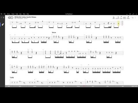 While My Guitar Gently Weeps (The Beatles ) ,Tablatura e base Senza Basso - Backing bass track