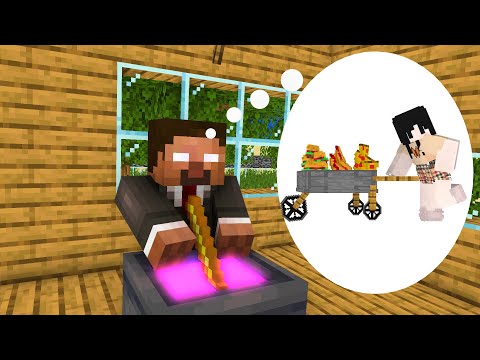 Minecraft, PUSH CART RUN CHALLENGE BOYS & CUTE GIRLS | HAHA ANIMATION