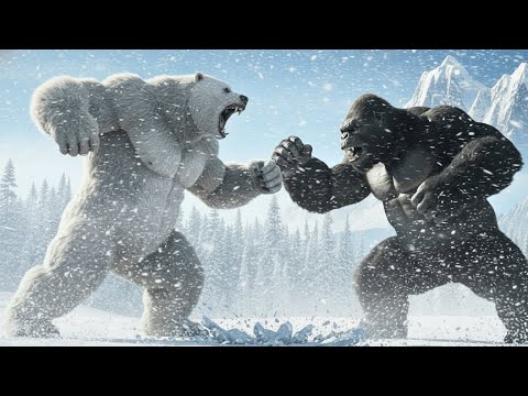 Kong vs Arctic Bear Man: Frostbite Fury! Full Monster Fight!
