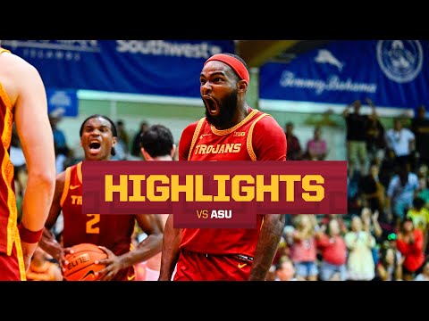 USC Men's Basketball vs ASU Highlights | Trojans win Maui Invitational, 88-75