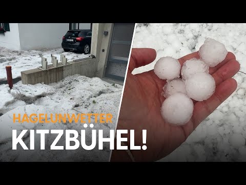 Heftiges Hagelunwetter in KITZBÜHEL ⚠️ Große Hagelkörner und Überflutungen - UNWETTER in Tirol