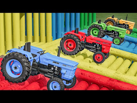 Work With COLORS - Transporting FIAT Mini Tractors TO GARAGE  - Farming Simulator 22