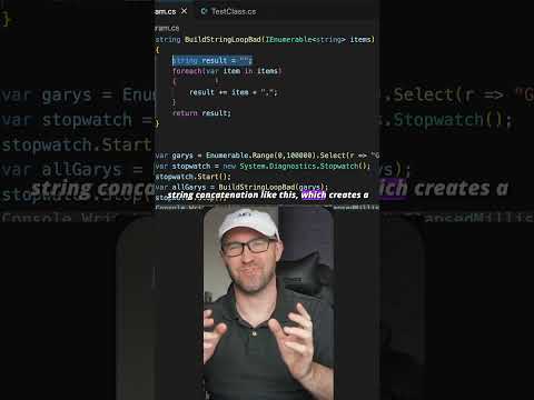 5000x Faster String Concatenation #csharp #dotnet #coding