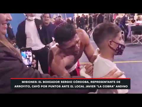 Boxeo: Sergio Córdoba cayó ante Javier "La Cobra" Andino en Misiones