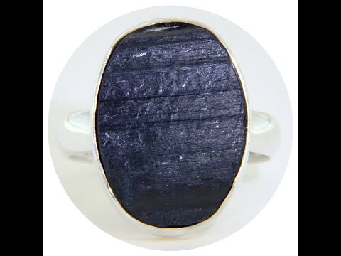 Inel Argint 925 Turmalina Neagra Ovala Naturala - Eleganta si Forta